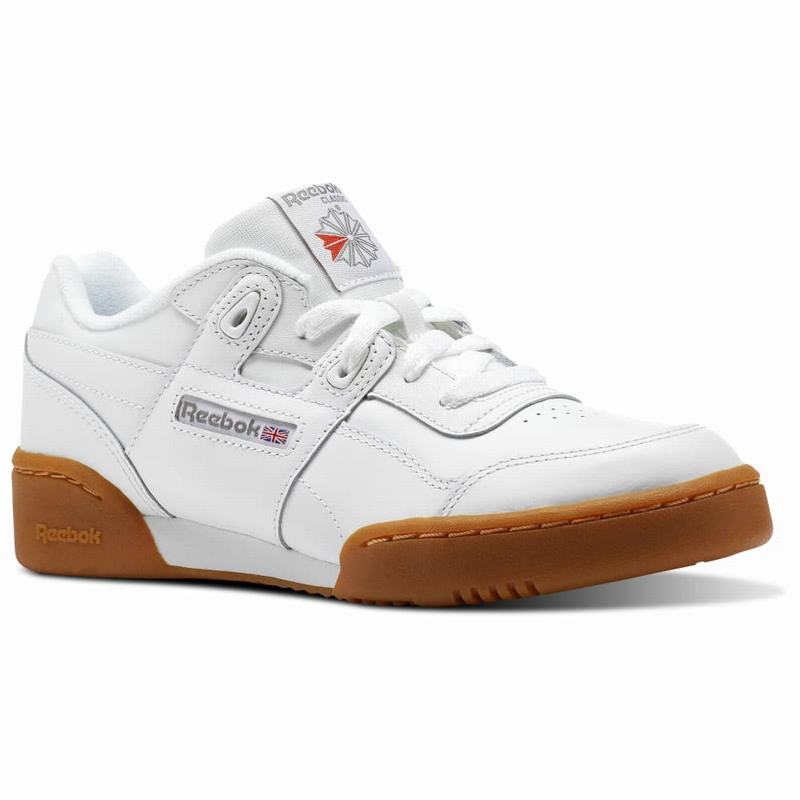 Reebok Workout Plus Tenisky Dievcenske - Biele/Hnede TC1078WP